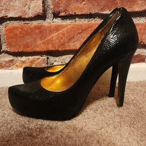 BCBGeneration Black Platform Heels